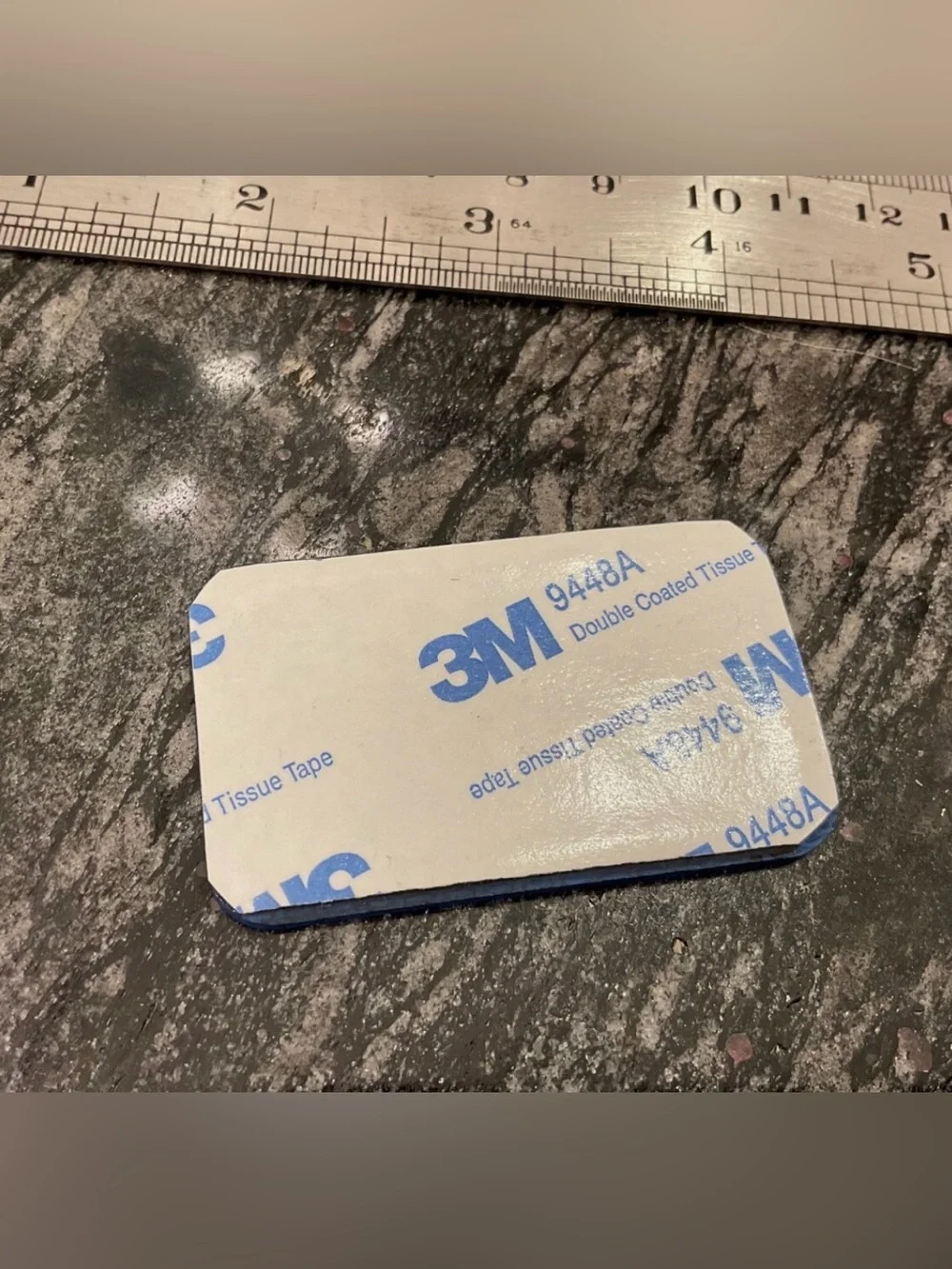 NEW Tumi Large 2-1/4” x 1-3/8” Leather Monogram Patch - BRIGHT BLUE color